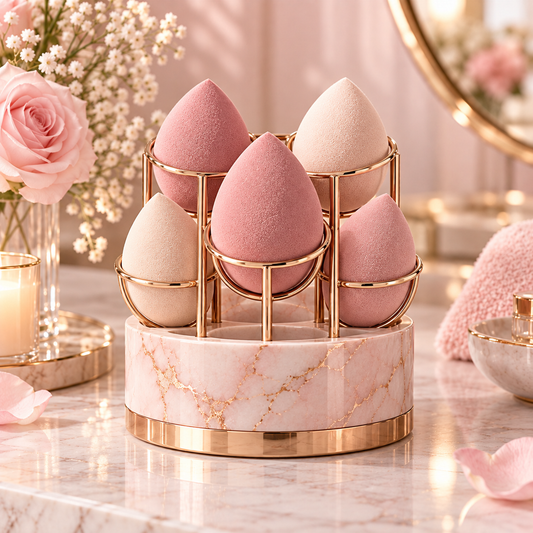 Pink Marble-look Beauty Sponge Holder