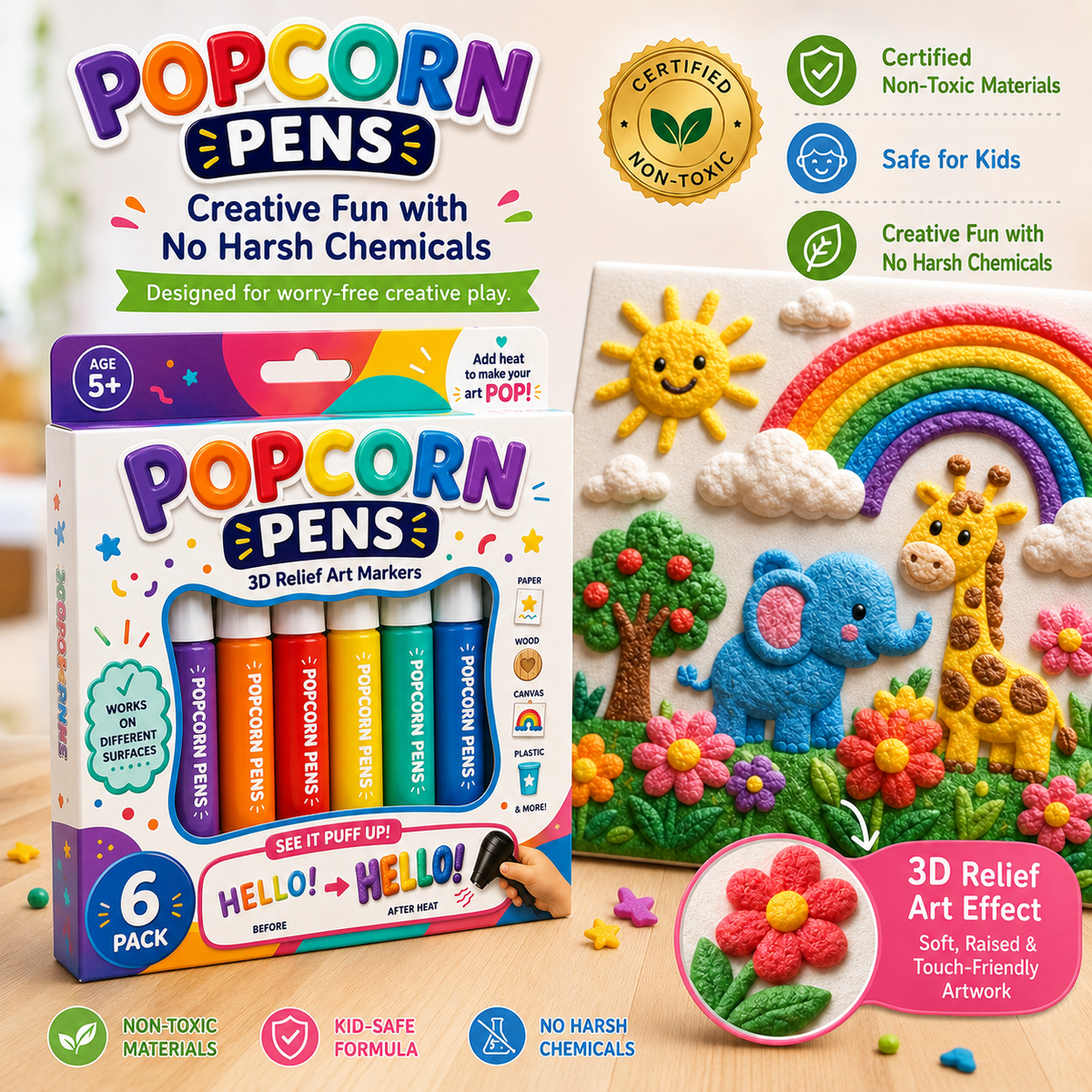 🧇Save 50% by ordering today丨𝐁i𝐥𝐥𝐡𝐨𝐥® 3D Relief Art Pen – Turn Flat Drawings Into Touchable 3D Art🪄